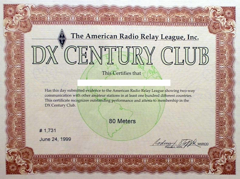 DXCC Award